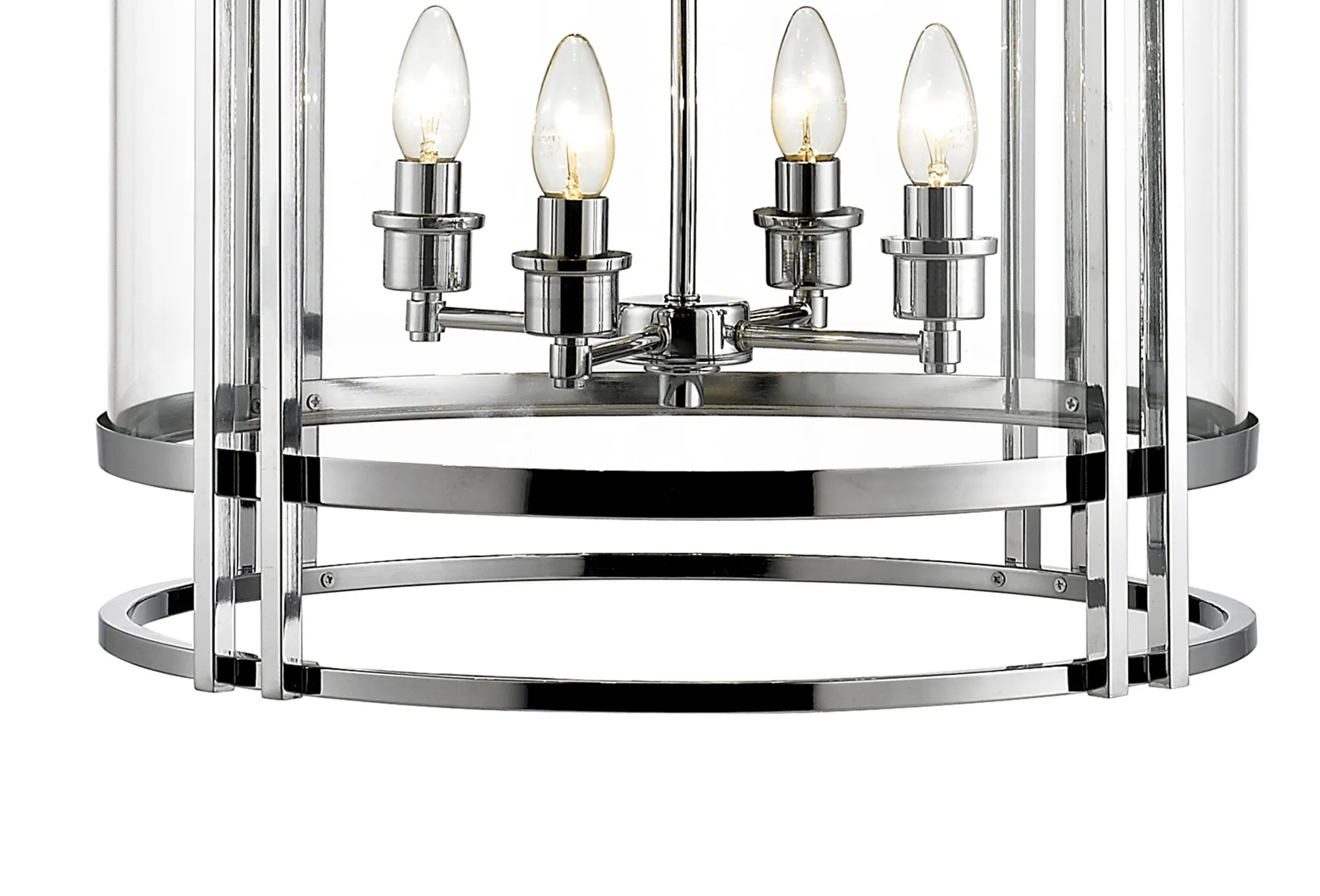 Eaton Glass Pendant 12 Light (17.6kg) Polished Chrome IL31085  Diyas Eaton Polished Chrome